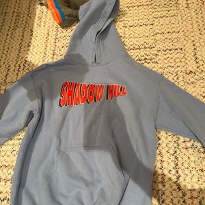 Carolina blue 3D sticker hoodie shadow hill